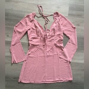 Pink mini dress